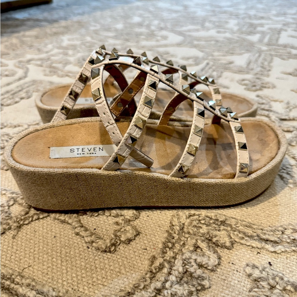 Steve Madden/steven platform sandals rhinestone